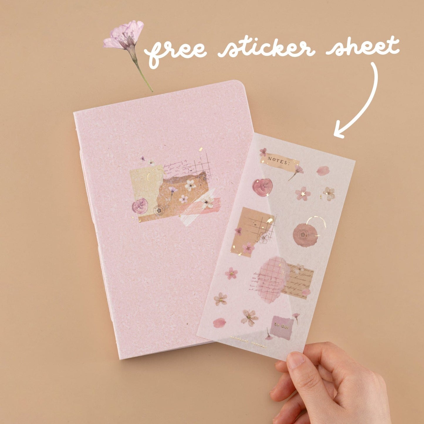 Tsuki Junk Journal Pink Spring Edition Notebook